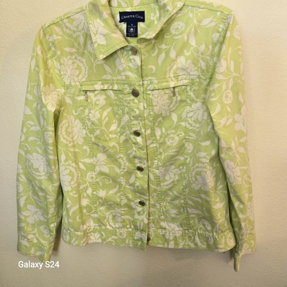 Charter Club Denim Style Jacket Sz M
